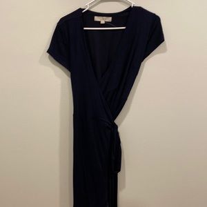 Loft Navy Blue wrap dress